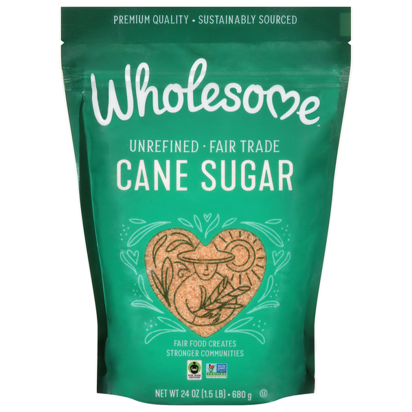 Baking Ingredients Wholesome Cane Sugar, Unrefined hero