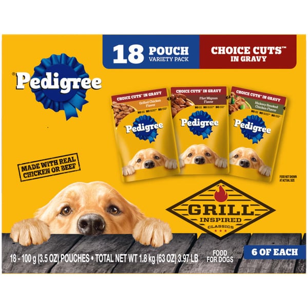 Pedigree Choice Cuts in Gravy Grill Inspired Classics Wet Dog Food Pouch Variety Pack hero