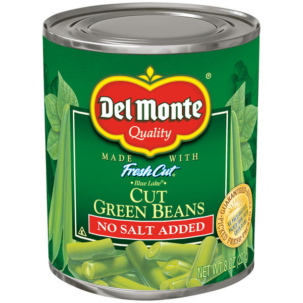 Canned & Jarred Vegetables Del Monte Green Beans, No Salt Added hero