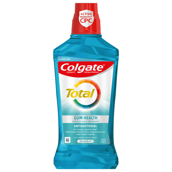 Oral Hygiene Colgate Total Gum Health Alcohol Free Mouthwash, Antigingivitis, Mint hero