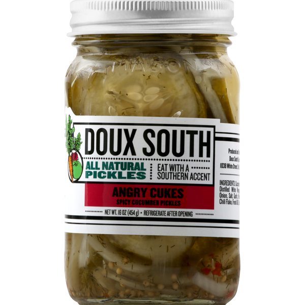 Pickled Goods & Olives Doux South Cucumber Pickles, Spicy, Angry Cukes hero