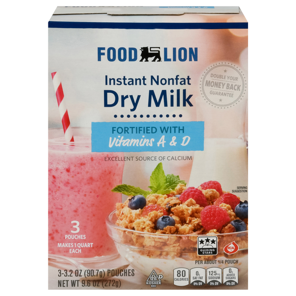 Baking Ingredients Food Lion Nonfat Instant Dry Milk hero