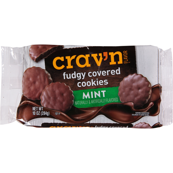 Crav'n Flavor Cookies, Mint, Fudgy Covered hero