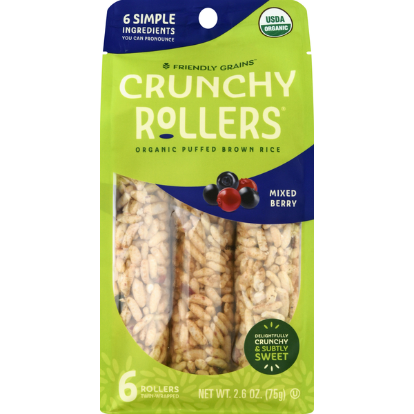 Cookies & Cakes Friendly Grains Crunchy Rollers, Mixed Berry hero