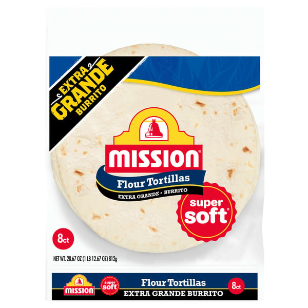 Tortillas & Flat Bread Mission Super Soft Extra Grande Burrito Flour Tortillas hero