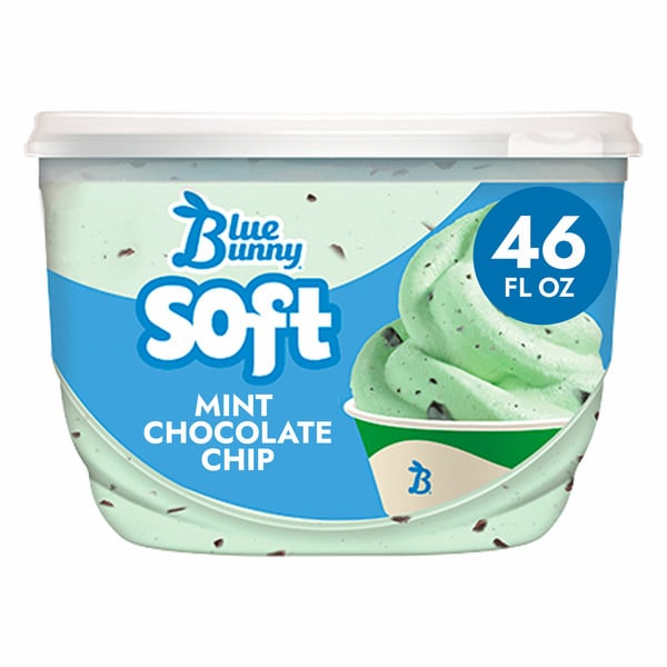 Blue Bunny Soft Mint Chocolate Chip Frozen Dessert hero