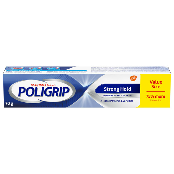 Oral Hygiene Poligrip Denture, Strong Hold Adhesive Cream hero