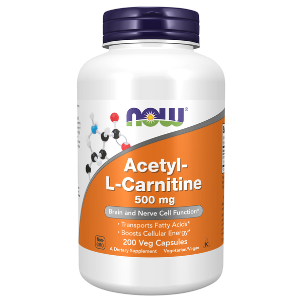 Vitamins & Supplements NOW Acetyl L Carnitine 500 mg hero