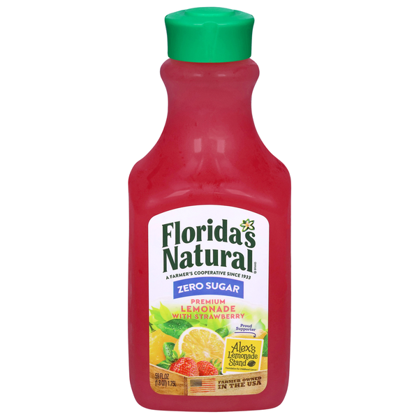 Juice & Nectars Florida's Natural Lemonade, with Strawberry, Premium hero