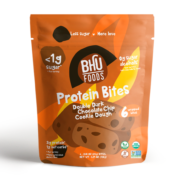 Cookies & Cakes Bhu Foods Protein Bites, Double Dark Chocolate Chip hero