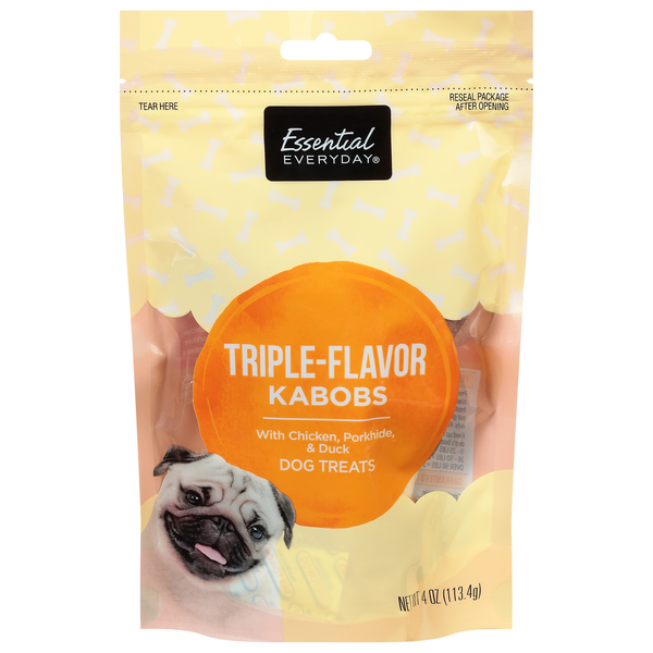 Dog Food & Care Essential Everyday Dog Treats, Triple-Flavor, Kabobs hero