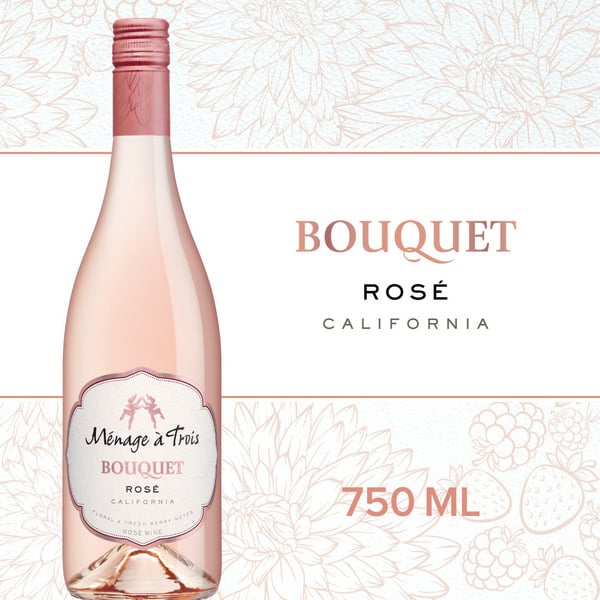 Red Wines Ménage à Trois Bouquet Rosé Wine hero