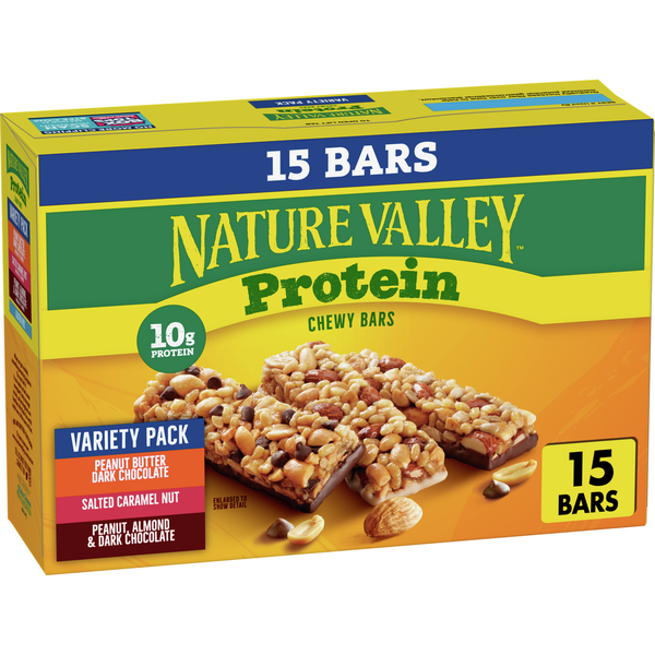 Energy & Granola Bars Nature Valley Variety Pack Chewy Protein Granola Bars Lunch Box Snacks hero