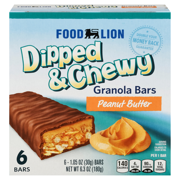 Energy & Granola Bars Food Lion Peanut Butter Dipped & Chewy Granola Bars hero