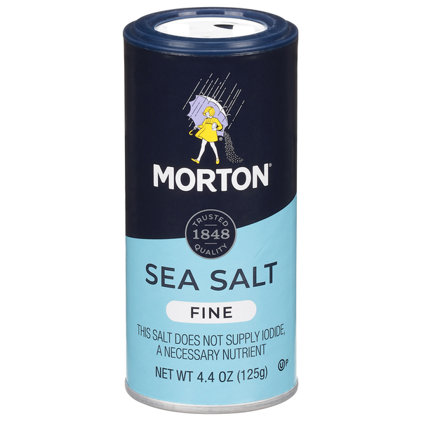 Spices & Seasonings Morton Sea Salt, Fine hero