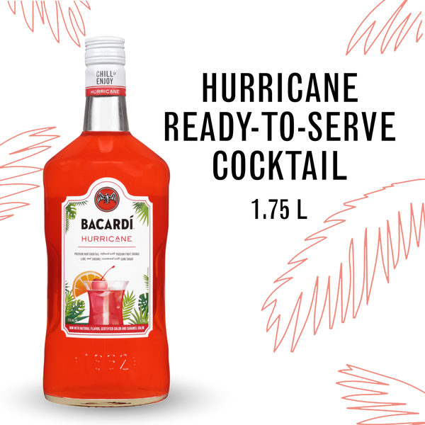 Pre-Mixed Cocktails Bacardí® Hurricane Ready to Serve Premium Rum Cocktail, Gluten Free hero