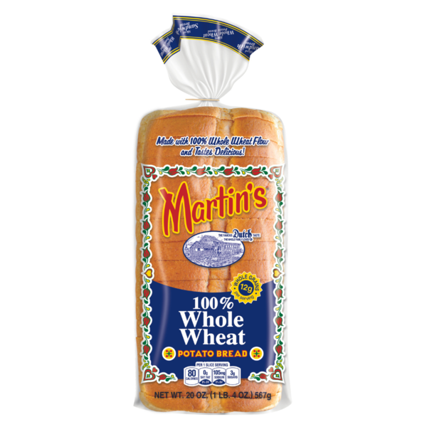 Conventional Breads (Grocery) Martin's 100% Whole Wheat Potato Bread hero