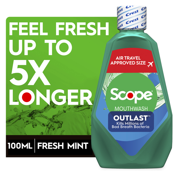 Oral Hygiene Crest Scope Outlast Mouthwash Fresh Mint (Green) hero