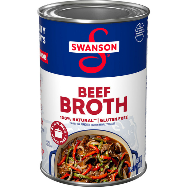 Holiday Items Swanson's 100% Natural Beef Broth hero