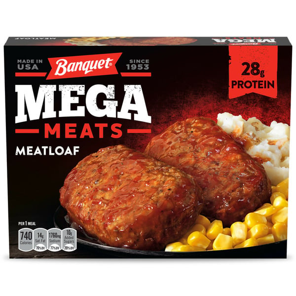 Banquet Mega Meats Meatloaf Frozen Meal hero