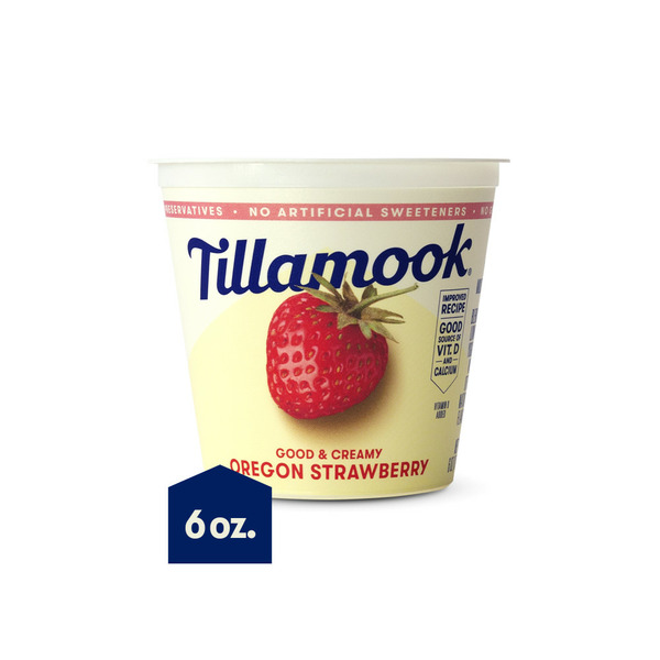 Yogurt Tillamook Oregon Strawberry Lowfat Yogurt hero