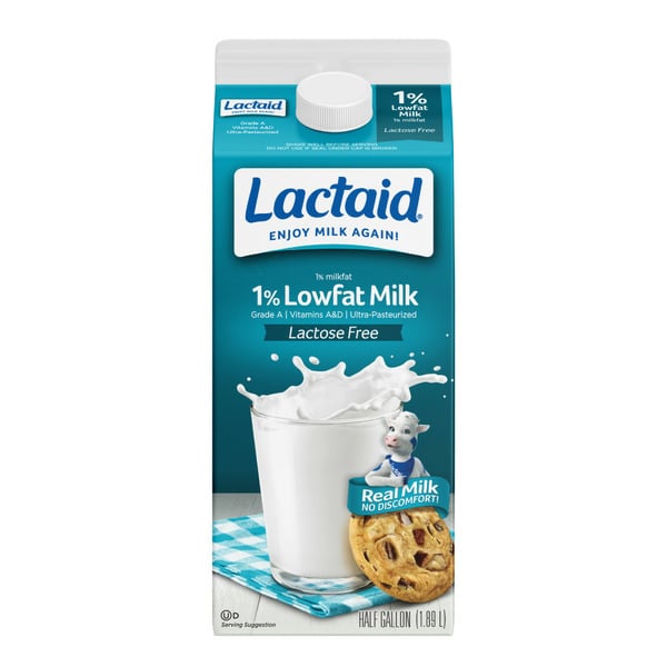 Soy & Lactose-Free Lactaid One Percent Lowfat Milk hero