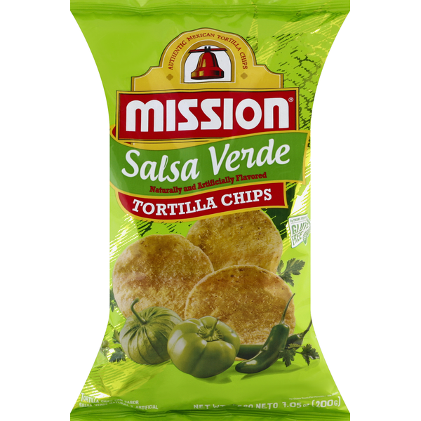 Chips & Pretzels Mission Salsa Verde Tortilla Chips hero