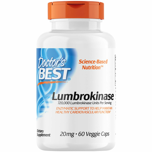 Doctor’s Best 20 mg Lumbrokinase Capsules hero