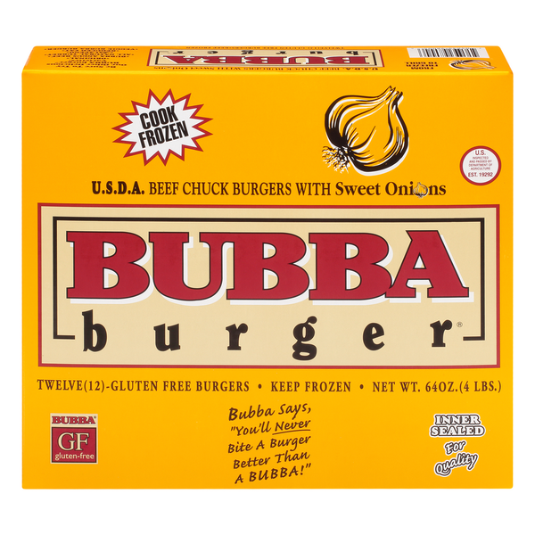 Beef Bubba Burger Burgers, Beef Chuck with Sweet Onions hero