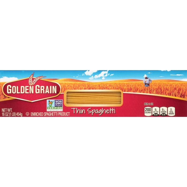 Dry Pasta Golden Grain Spaghetti, Thin hero