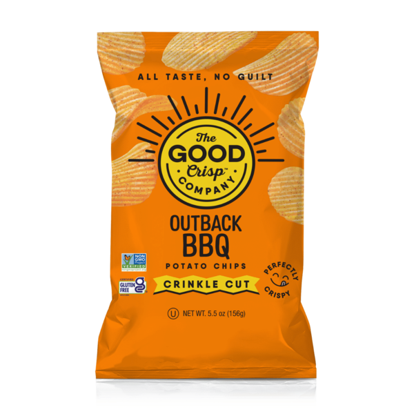 Chips & Pretzels The Good Crips Company Outback BBQ Crinkle Cut Potato Chips hero