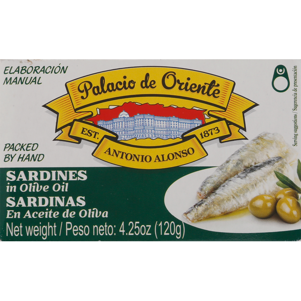 Canned Meat & Seafood Palacio de Oriente Sardines, In Olive Oil hero