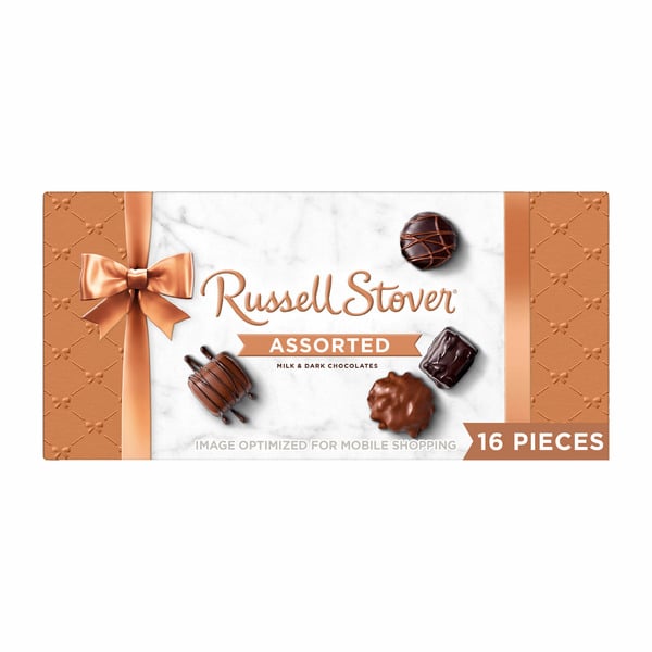 Candy & Chocolate Russell Stover Assorted Milk & Dark Chocolate Gift Box (17 Pieces) hero