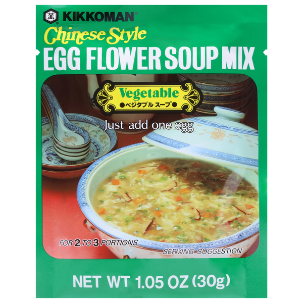 Asian Foods Kikkoman Soup Mix, Egg Flower, Chinese Style, Vegetable hero