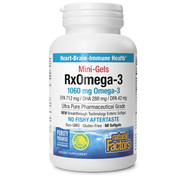 Vitamins & Supplements Natural Factors Rxomega-3 Mini-Gels 1060 Mg hero