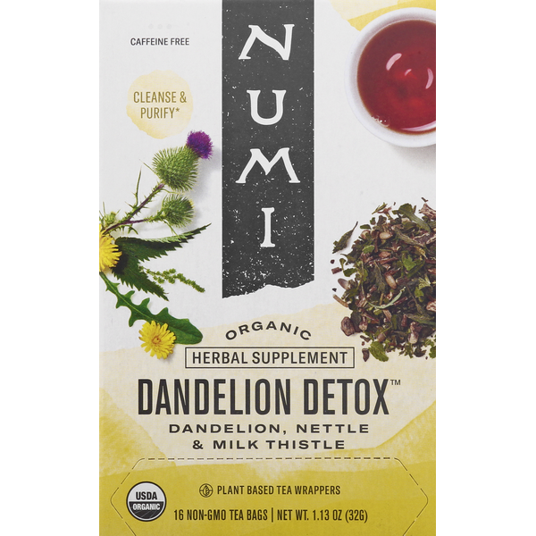 Numi Herbal Tea, Organic, Dandelion Detox, Bags hero