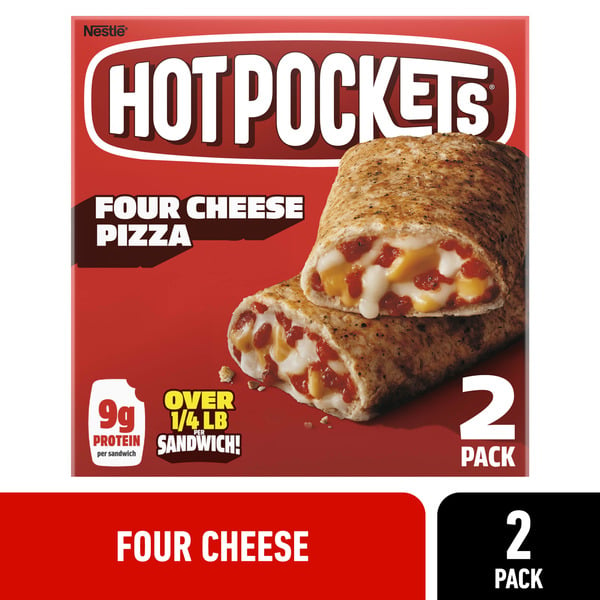 Appetizers & Sides Hot Pockets Four Cheese Pizza Frozen Sandwiches hero