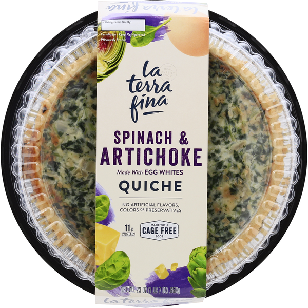 Canned & Jarred Vegetables La Terra Fina Quiche, Spinach & Artichoke hero