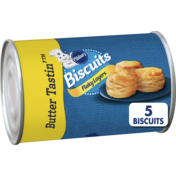 Doughs, Gelatins & Bake Mixes Pillsbury Flaky Layers Biscuits Butter Tastin' Canned Biscuits hero