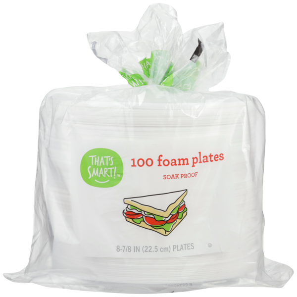 Plates, Bowls, Cups & Flatware That's Smart! Soak Proof Foam Plates hero