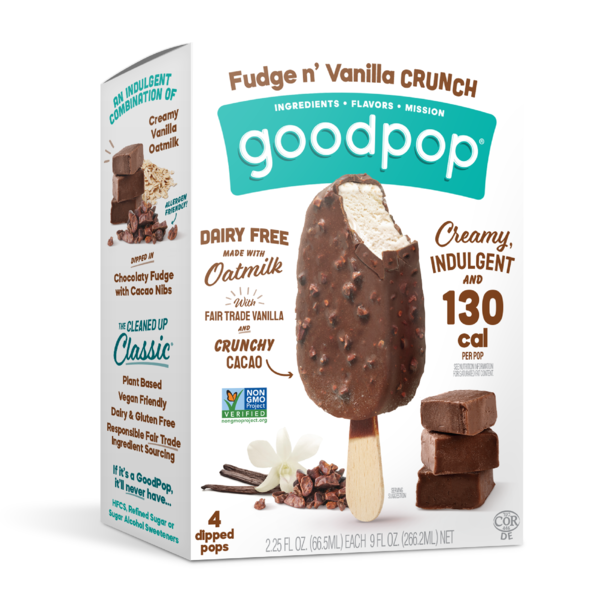 GoodPop Fudge n' Vanilla Crunch, Dairy-Free Frozen Dessert Bars hero