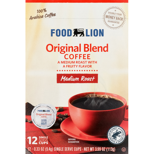 Juice & Nectars Food Lion Original Blend Coffee Single Serve Cups hero