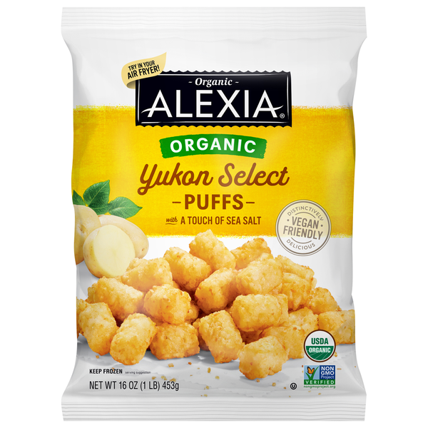 Frozen Produce Alexia Puffs, Organic, Yukon Select hero