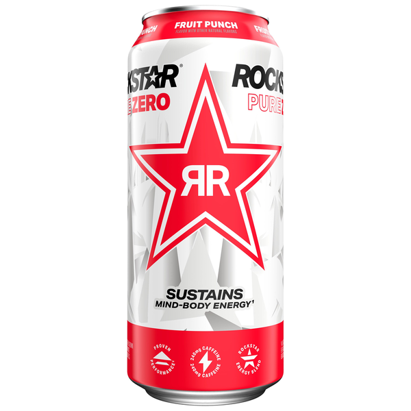 Energy & Sports Drinks Rockstar Pure Zero Sugar Free Energy Drink Fruit Punch hero