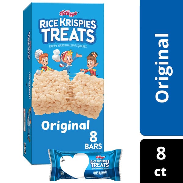 Cookies & Cakes Kellogg's Rice Krispies Treats Crispy Marshmallow Squares, Kids Snacks, Snack Bars, Original hero