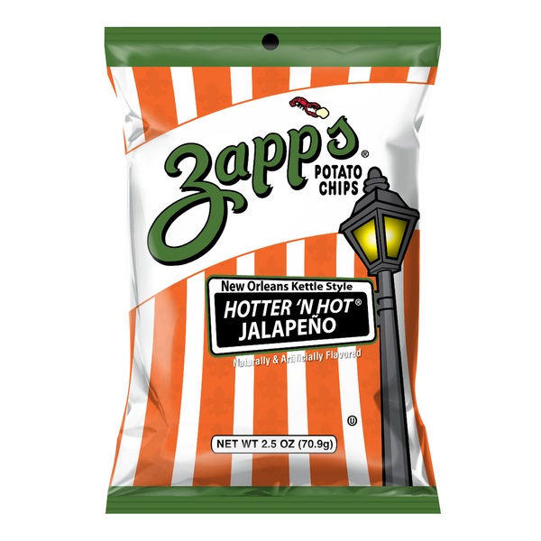 Zapp's Hotter 'N Hot Jalapeño New Orleans Kettle Style Potato Chips hero