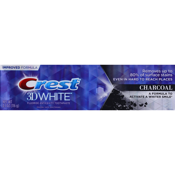 Oral Hygiene Crest Toothpaste, Fluoride Anticavity, Charcoal hero