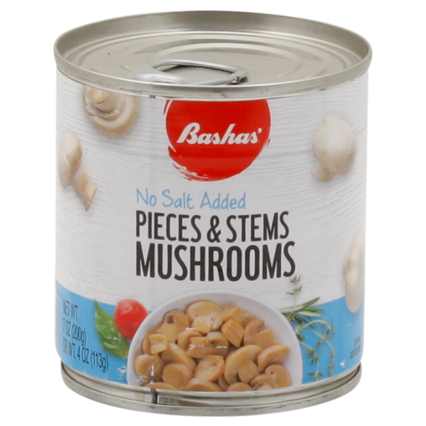 Spices & Seasonings Bashas' Mushrooms, No Salt Added, Pieces & Stems hero