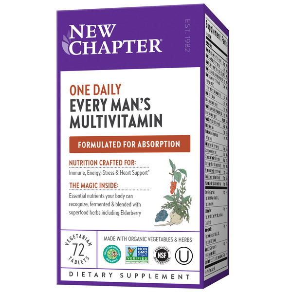 Multi Vitamins New Chapter Every Man's One Daily Multi, Immune, Energy & Stress Support hero