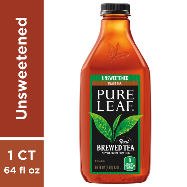 Tea Pure Leaf Real Brewed Tea Unsweetened 64 Fl Oz hero